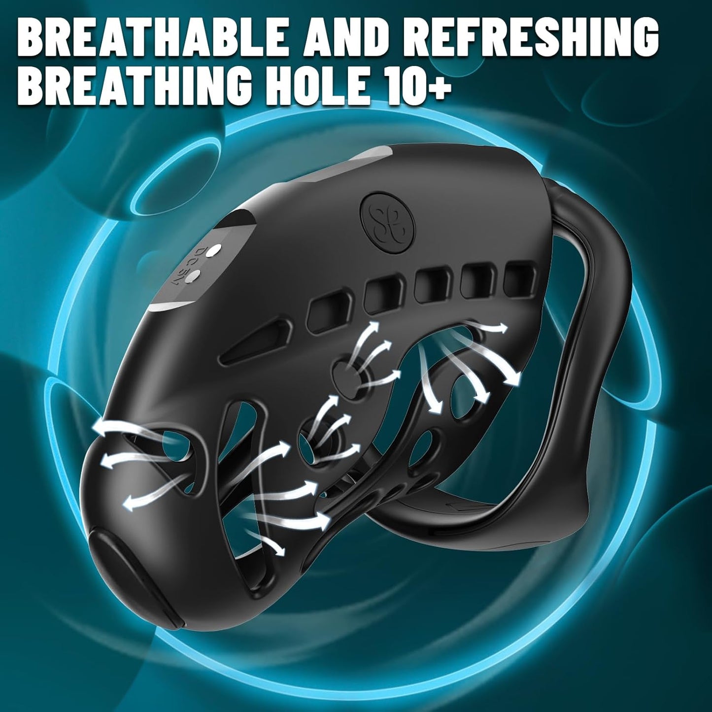 2 IN 1 Electric Shock Chastity Cage Device with 9 Frequency