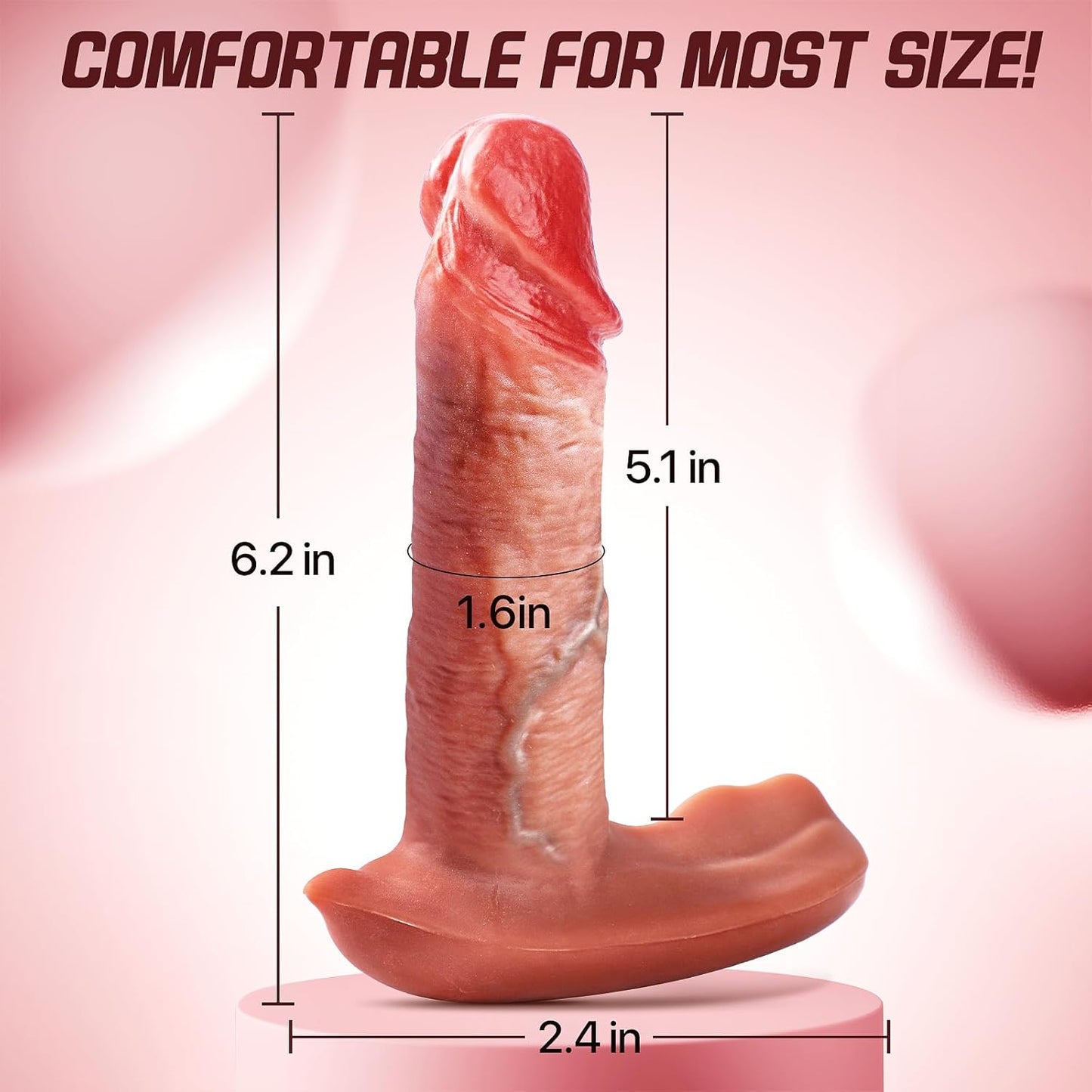3 IN 1 Wearable Vibrator Thrusting Dildo Vibrator with 7 Thrusting & Vibrating Swing Modes