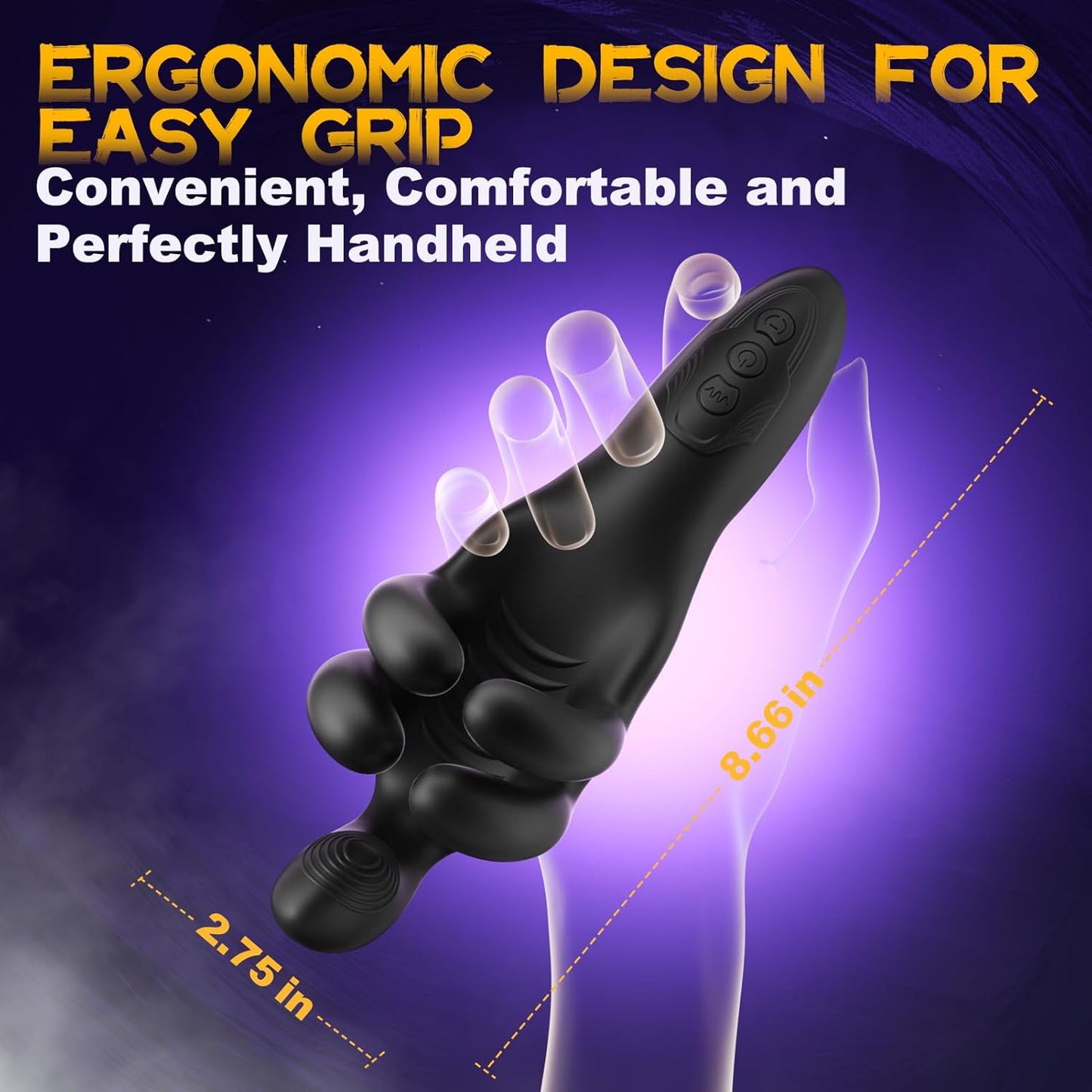 360° Blowjob Training Wrap Penis Trainer Vibrator with 10 Clamping & Vibrating Modes