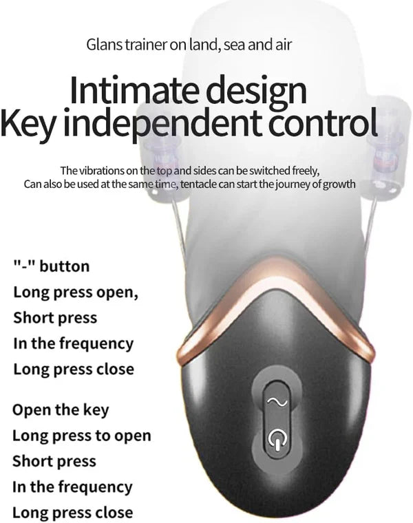 Electric Penis Trainer Vibrator Masturbator with 10 Powerful Vibration Modes