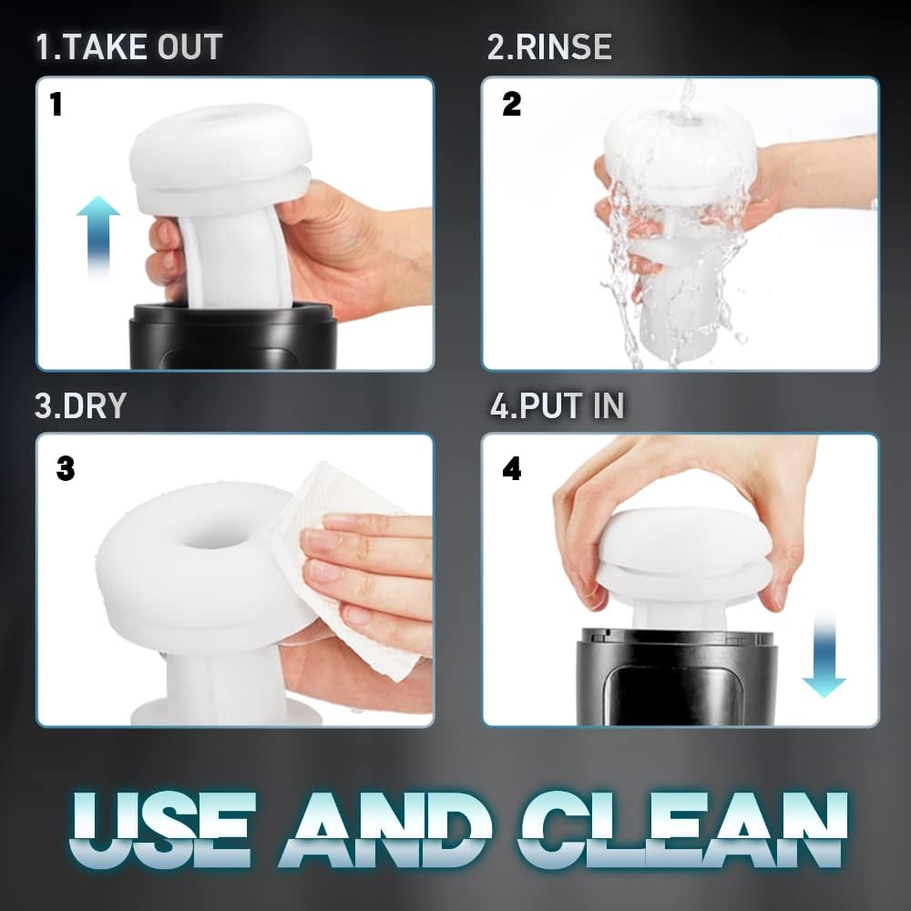 Tasse de masturbateur masculin automatique avec 7 modes de poussée et 7 modes de vibration