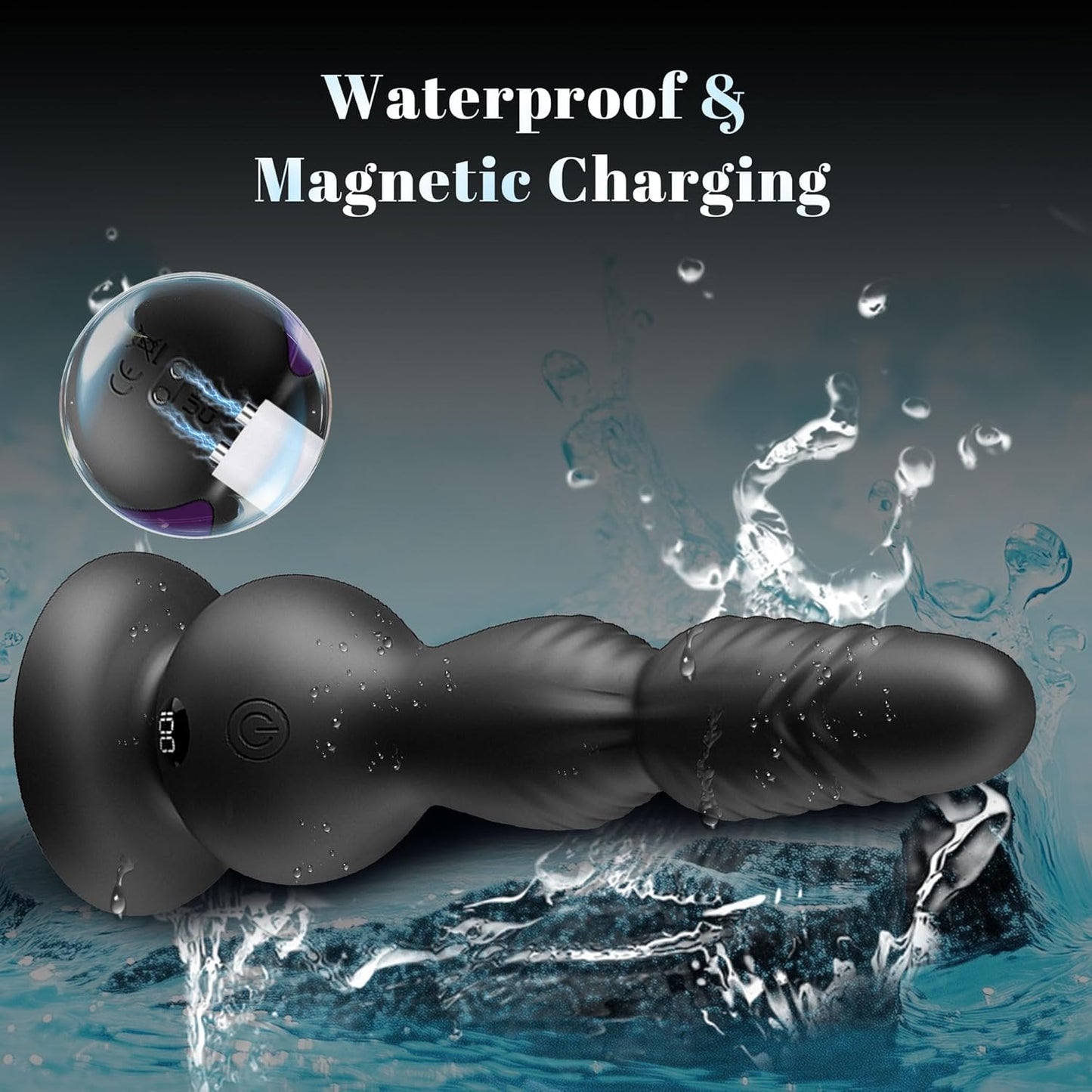 360°Rotation Anal Vibrators Prostate Massager with 10 Rotating & Vibrating Modes