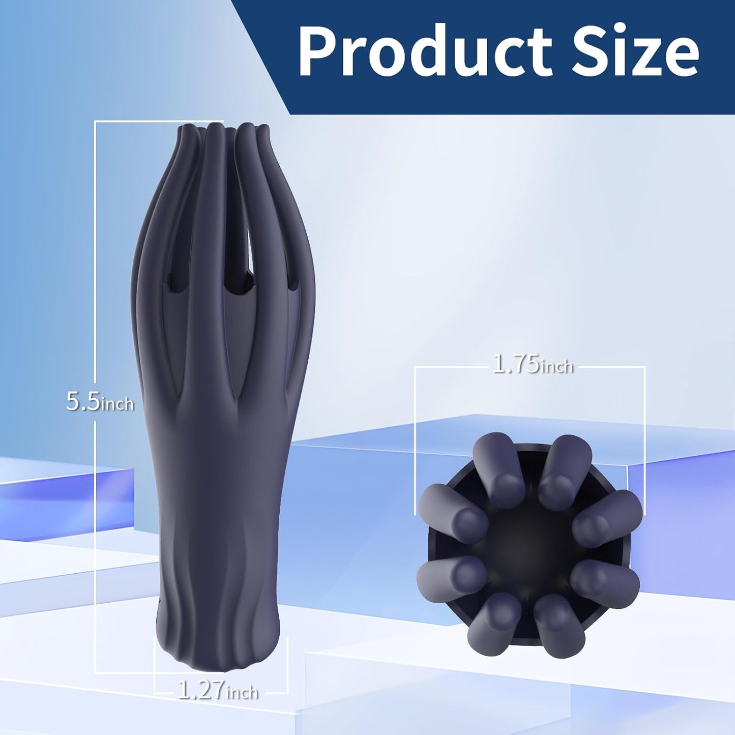 Masseur stimulateur de gland d'exercice 3 en 1 avec 10 modes de vibration puissants
