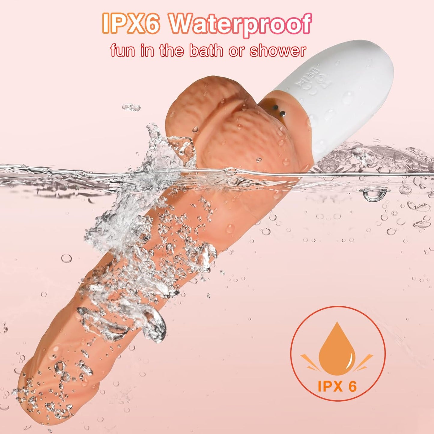 Sex Machine Thrusting Realistic Dildo with 10 Vibrating & Thrusting Modes