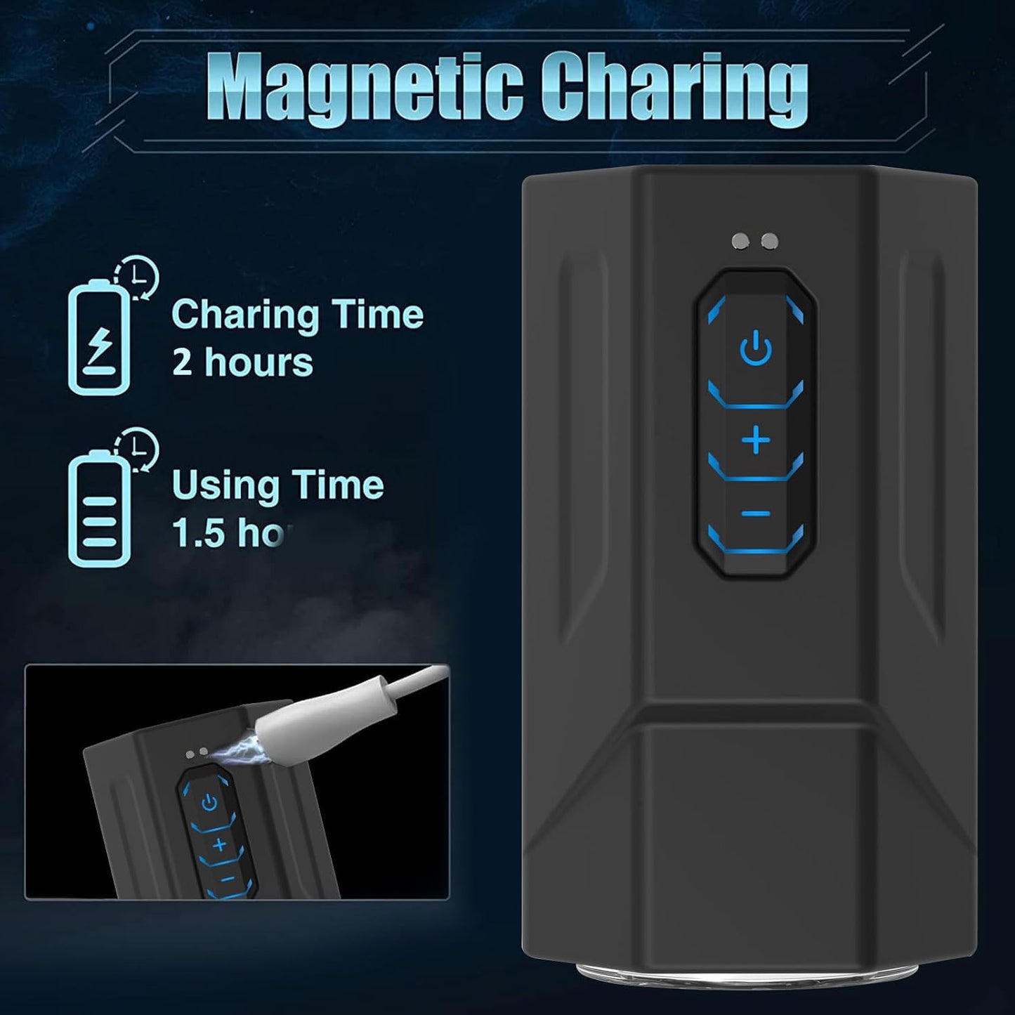 2 IN 1 Automatic Masturbator Stroker Sex Machine With 5 Thrusting & Rotating Modes