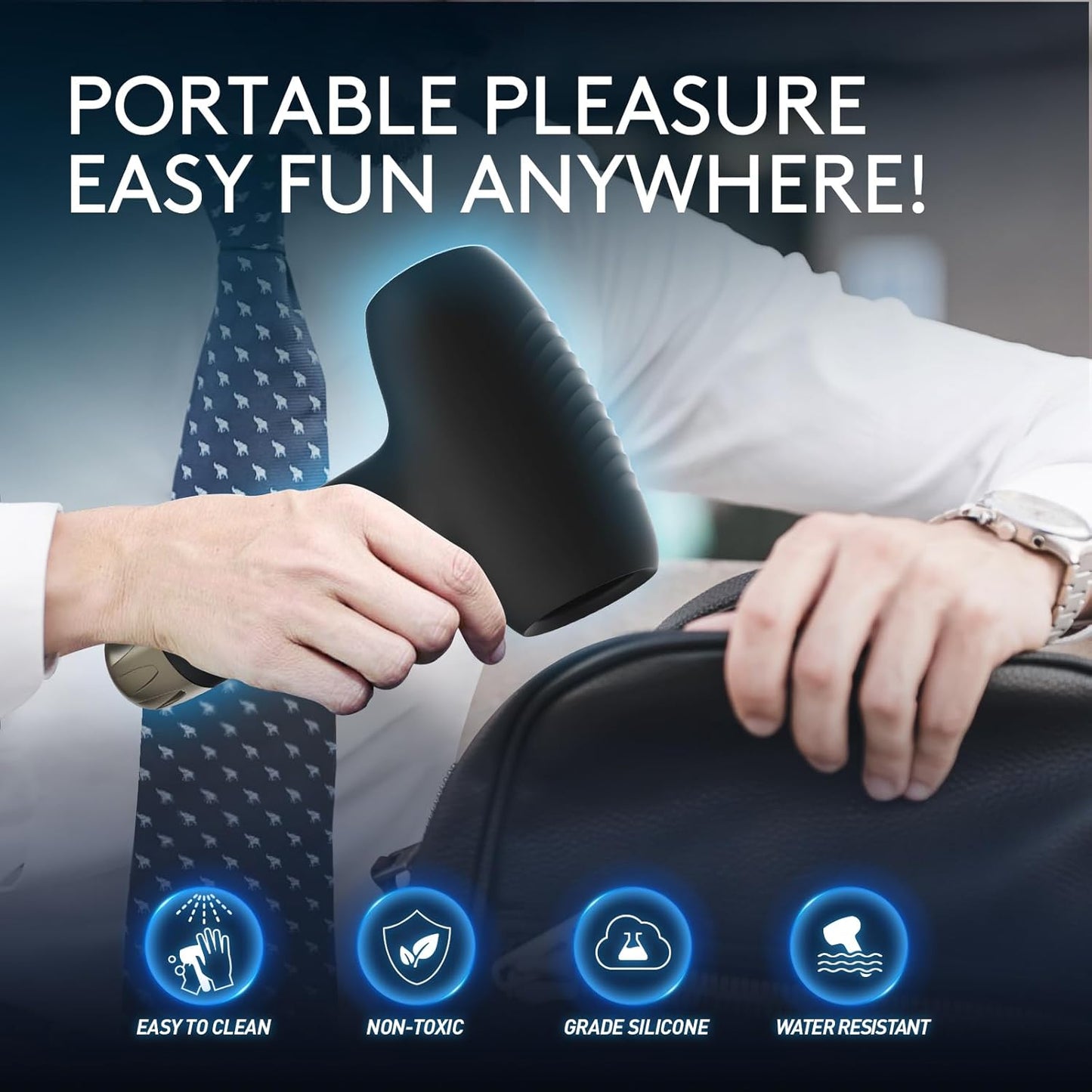 Open-Ended Automatic Masturbator Penis Trainer Stroker with 10 Vibrating Modes