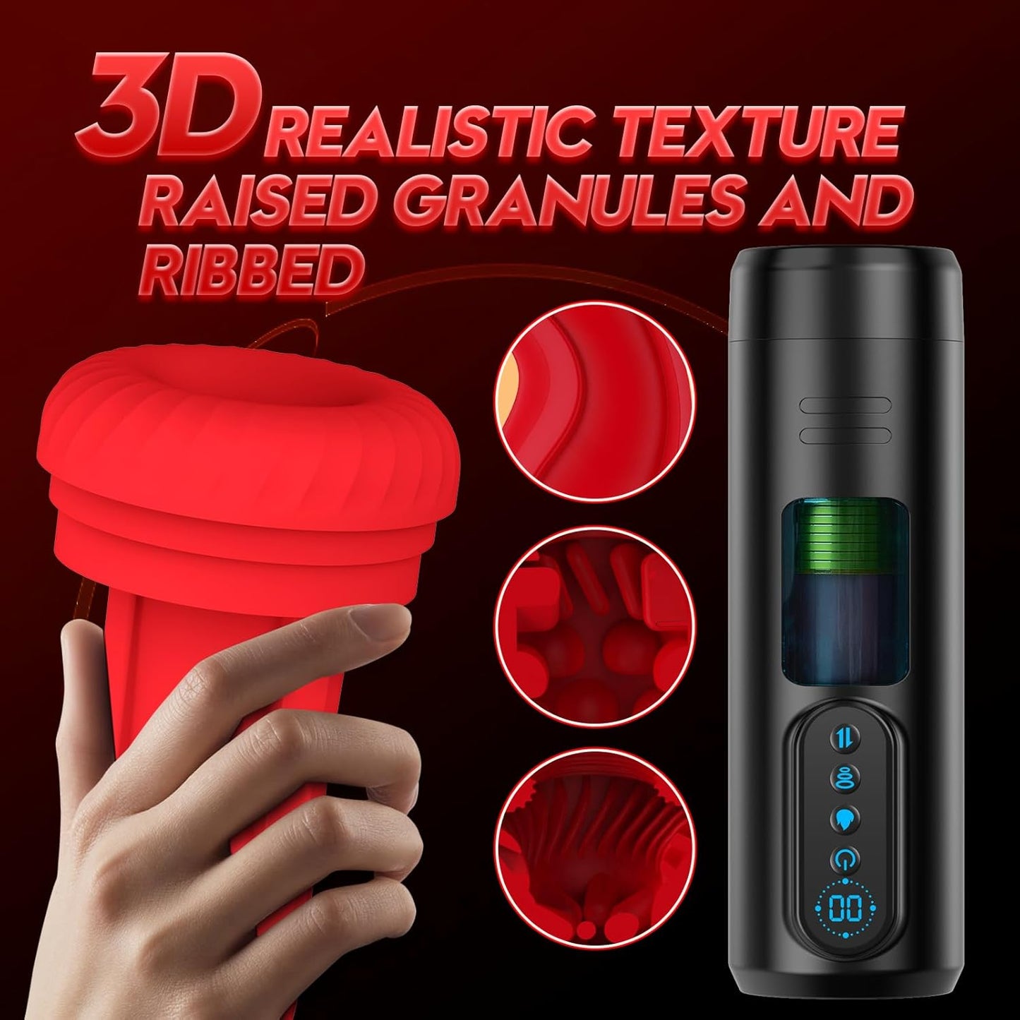 Automatic Masturbator Stroker Blowiob with 9 Sucking & Thrusting & Vibrating Modes