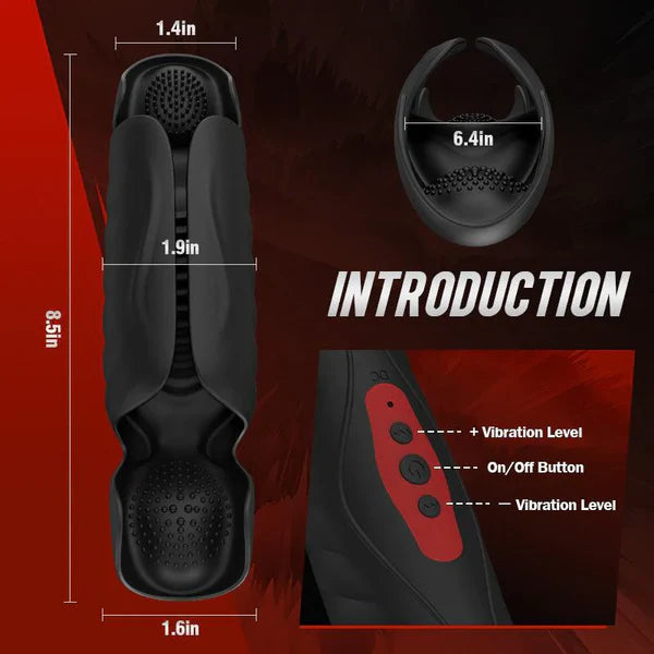 Glans Trainer Penis Massage Masturbator with 10 Pulsating Vibration Modes