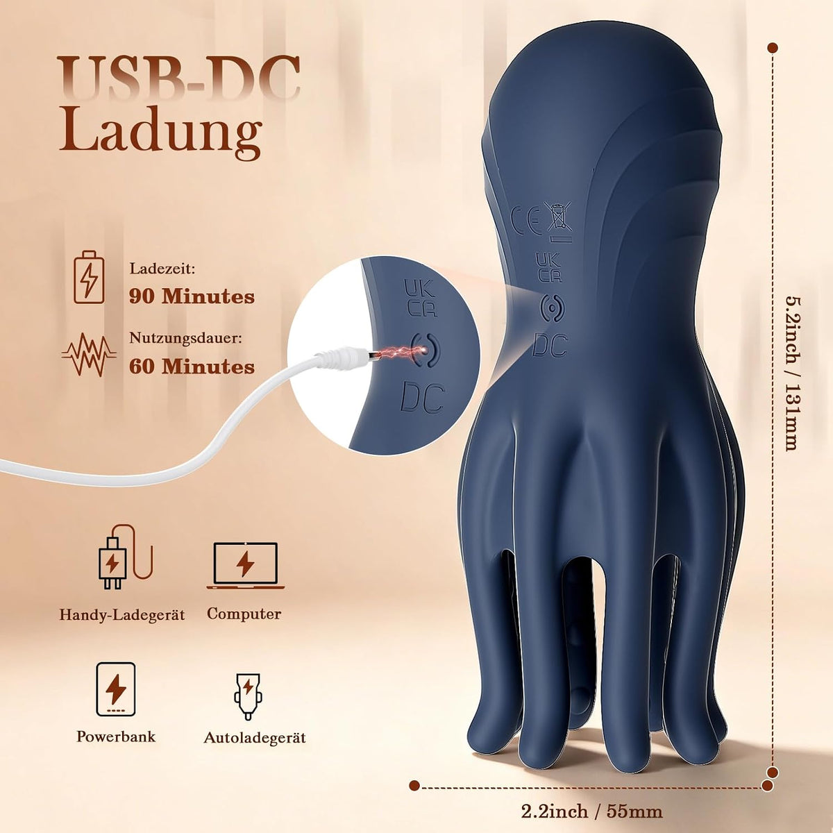 360° Enveloping Octopus Penis Trainer Vibrator with 10 Powerful Vibration Modes
