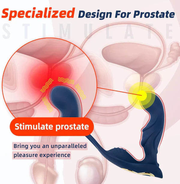 3 IN 1 Multi Climax Prostate Massager Anal Toys with 12 Vibrating Modes