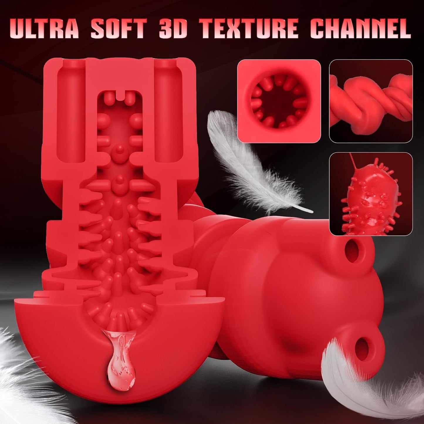 Masturbateur masculin automatique à écran LCD avec 10 vibrations et 8 poussées