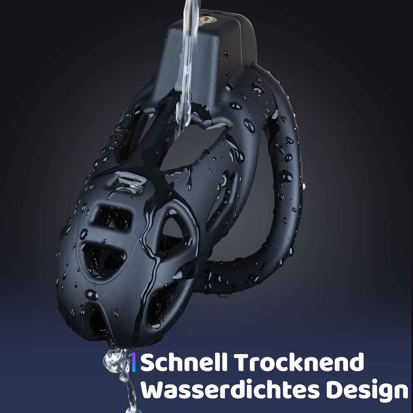 Chastity Device Cock Cage Penis Trainer with 4 Active Sizes Rings