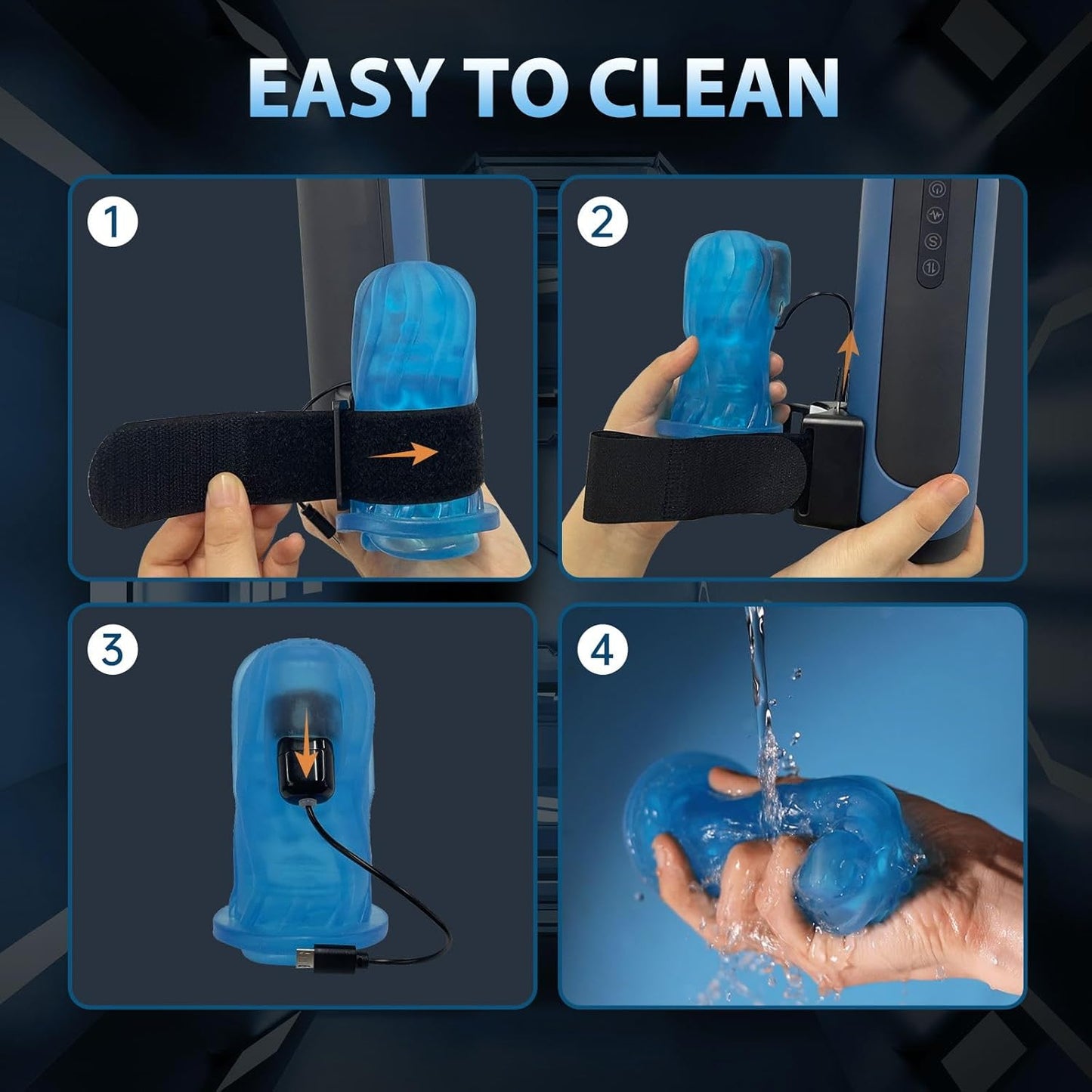 Hands Free Automatic Male Masturbator Stroker with 10 Vibrating & 6 Thrusting Modes