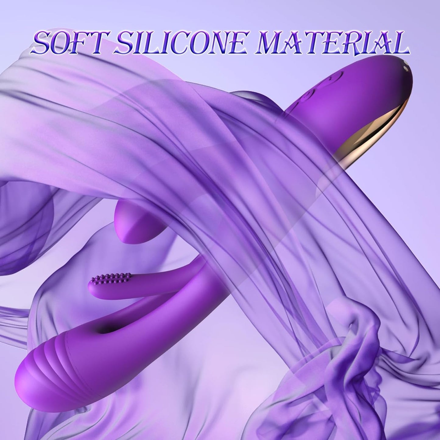 Masseur vibrateur lapin G Spot 3 en 1 avec 14 vibrations et 7 battements de léchage de langue