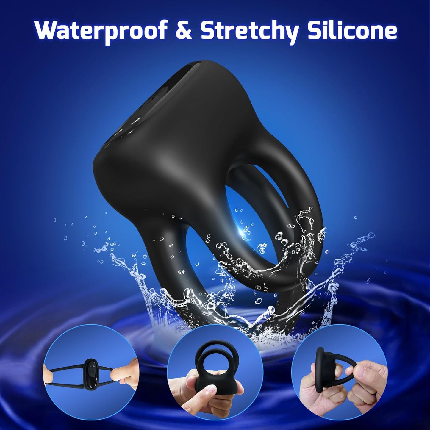 Detachable Double Penis Ring Trainer 10 Powerful Vibration Modes