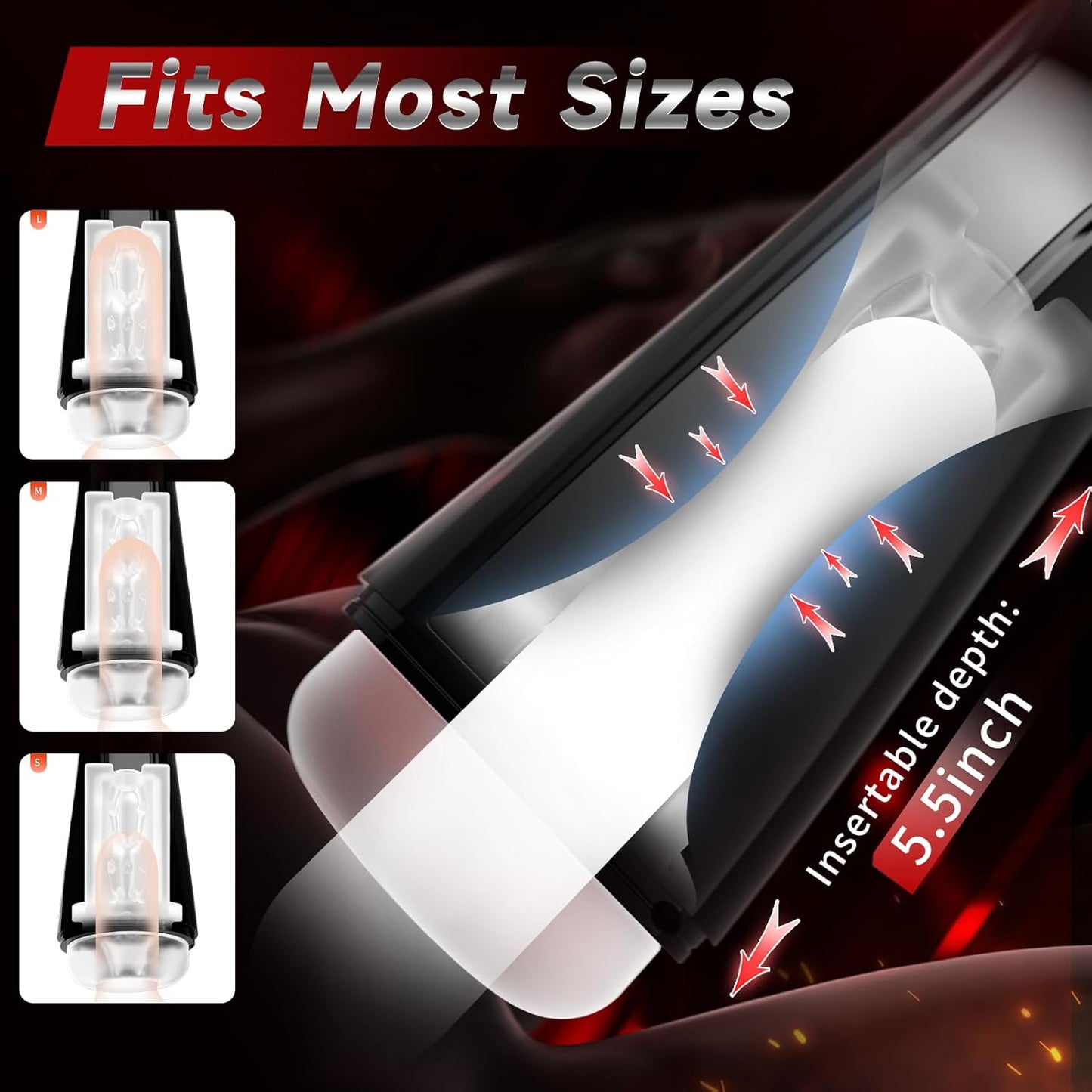 Deep Throat Automatic Masturbator Stroker Blowjob with 7 Sucking & Vibrating Modes