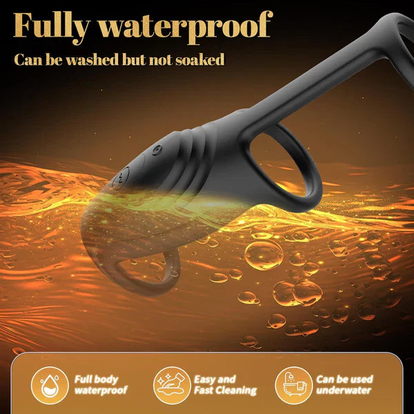 Electric Penis Trainer Cock Ring Massager Sleeve with 10 Vibration Modes