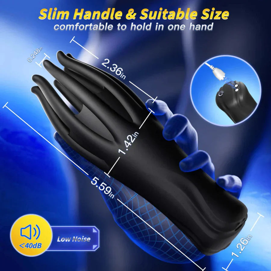 360° All Around Penis Trainer Glans Vibrator Masturbator with 10 Vibrations