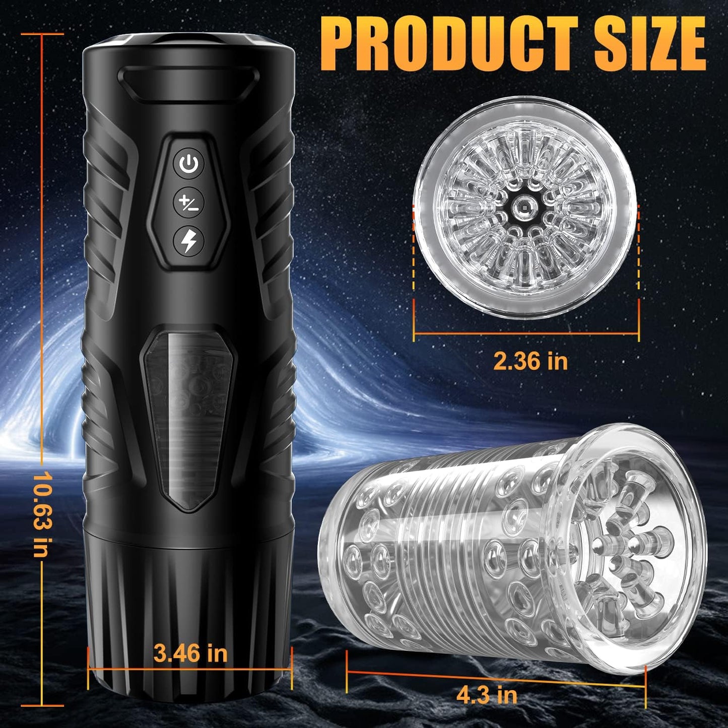 Tasse de masturbateur automatique à rotation à 360° avec 7 modes de rotation de poussée