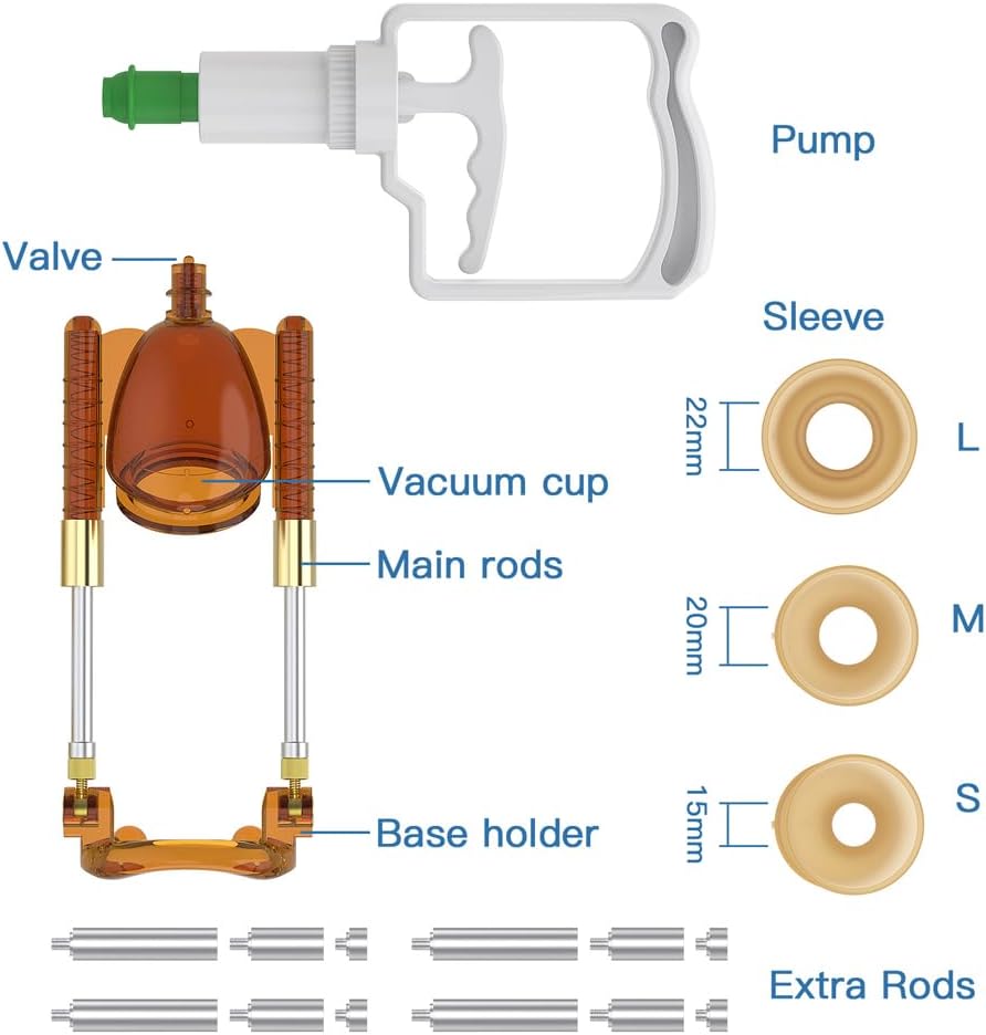 Penis Pumps Erotic Erection Aid Suction Power Vacuum Pump Endurance Trainer Set