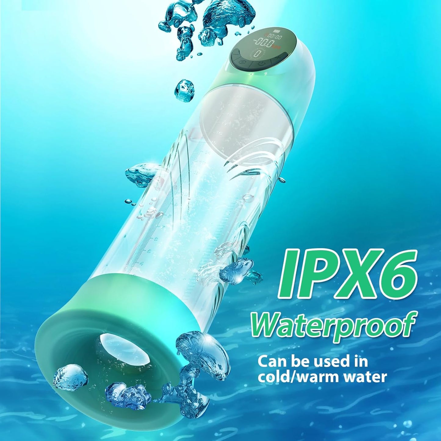 4 Pressure Levels 9 Suction Modes LCD Display Electric Vacuum Penis Pump Masturbator