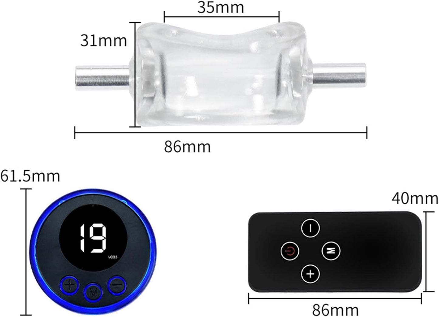 Electric Shock Cock Ring Penis Glans Trainer with 8 Modes & 19 Gears