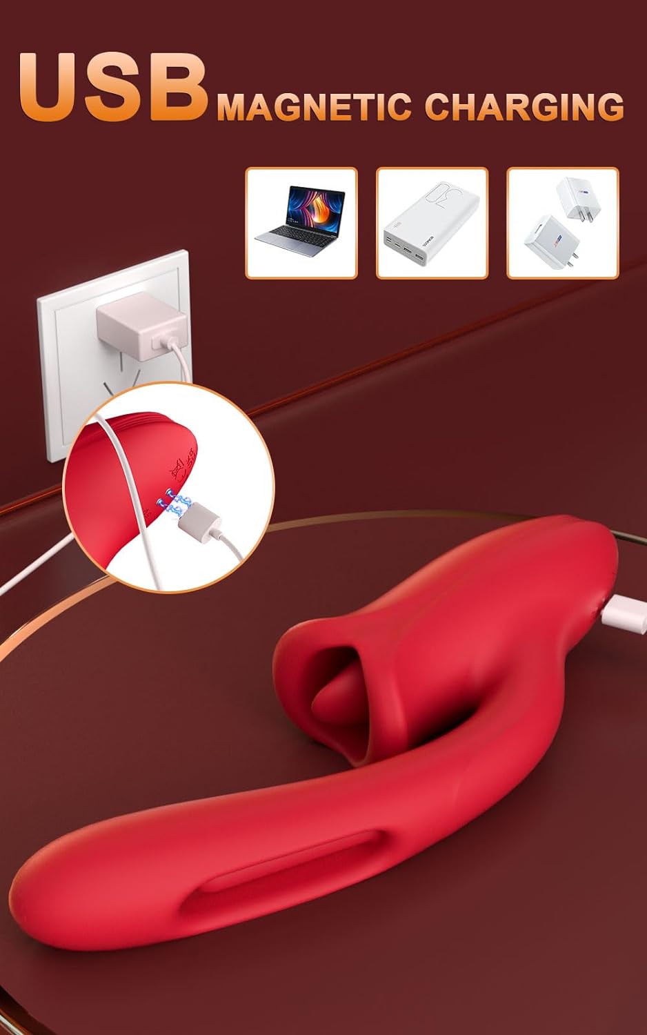 10 Léchage Sucer 10 Modes de Vibration Battement Vibromasseur Clitoridien G Spot