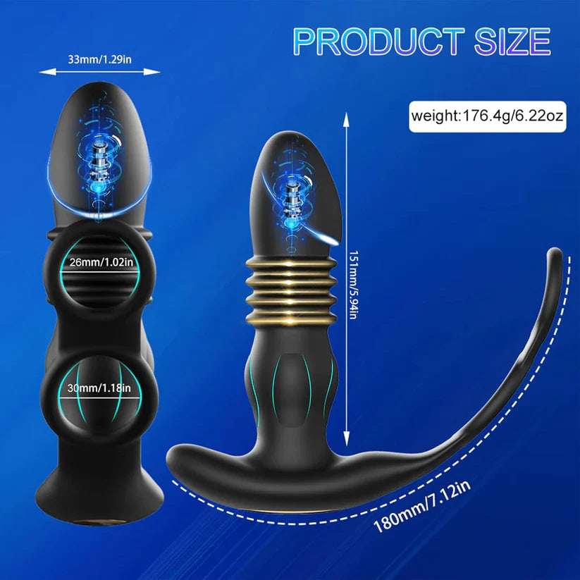 Anal Vibrator Prostate Massager Butt Plug with 10 Vibration Modes