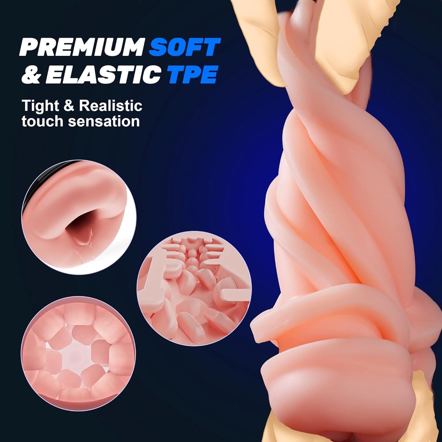 Mouth-Wrapped Penis Trainer Masturbator Sex Machine with 9 Vibrations