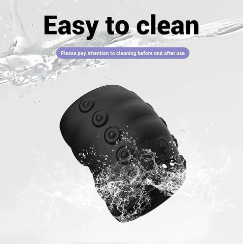 60° Soft Beads Penis Trainer Vibrator Cock Ring with 10 Vibration Modes