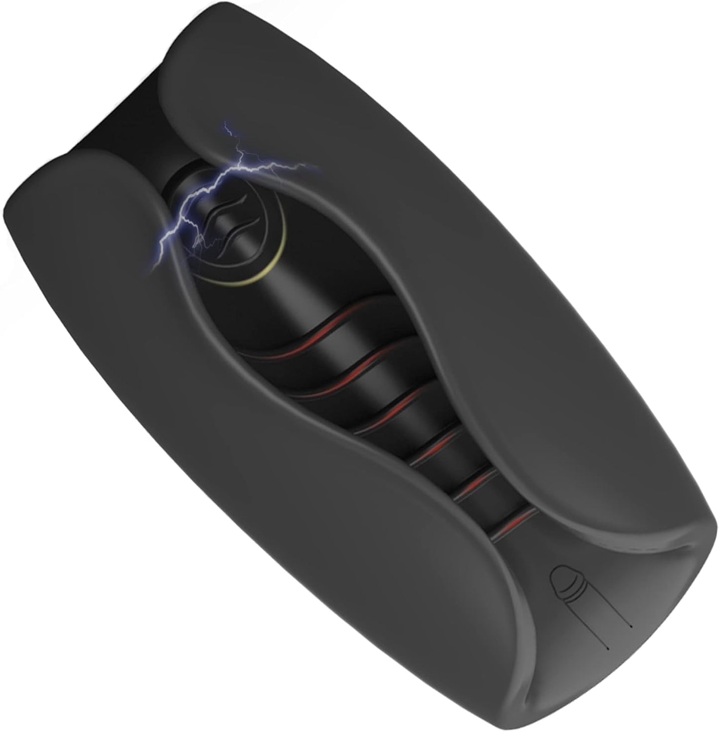 Electric Penis Trainer Vibrator with Pulsating Vibration & Electrostimulation & Heating