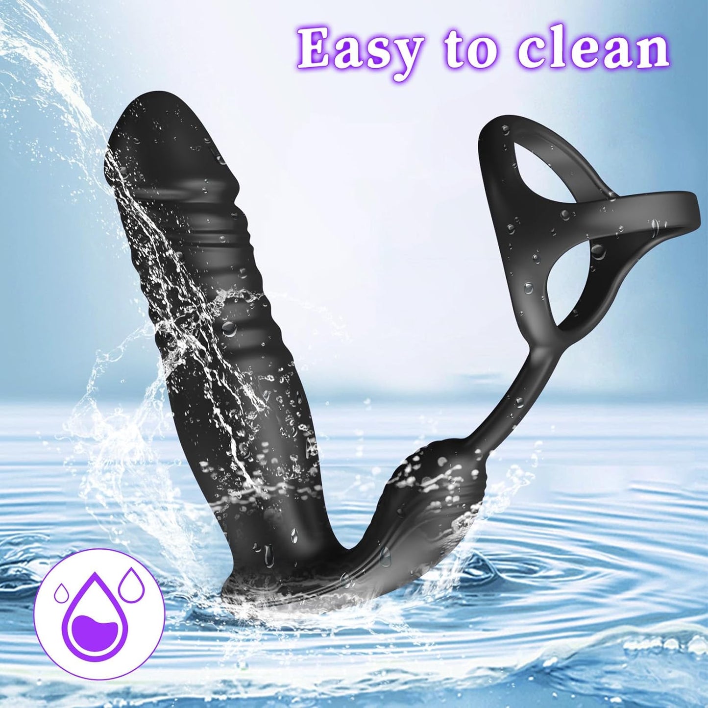3 in 1 APP Thrusting Anal Stimulator Prostate Massager with 6 * 6 * 6 Modes