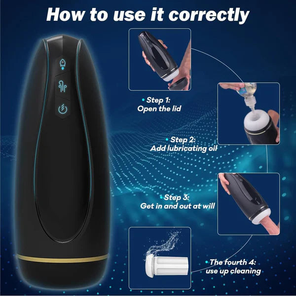 Automatic Sucking Male Masturbator Stroker with 9 Vibration & 5 Suction Modes