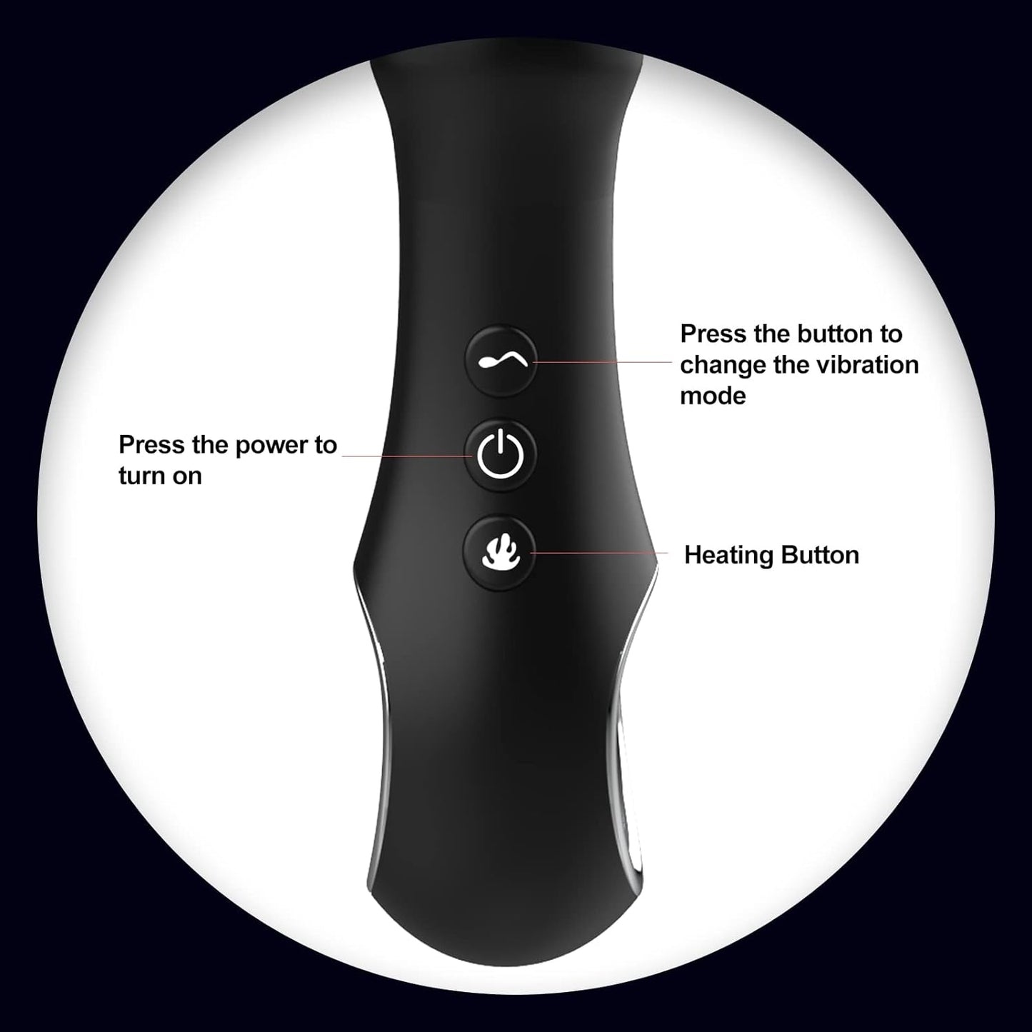7 modes de vibration chauffant le vibrateur anal vibrant perles plug anal