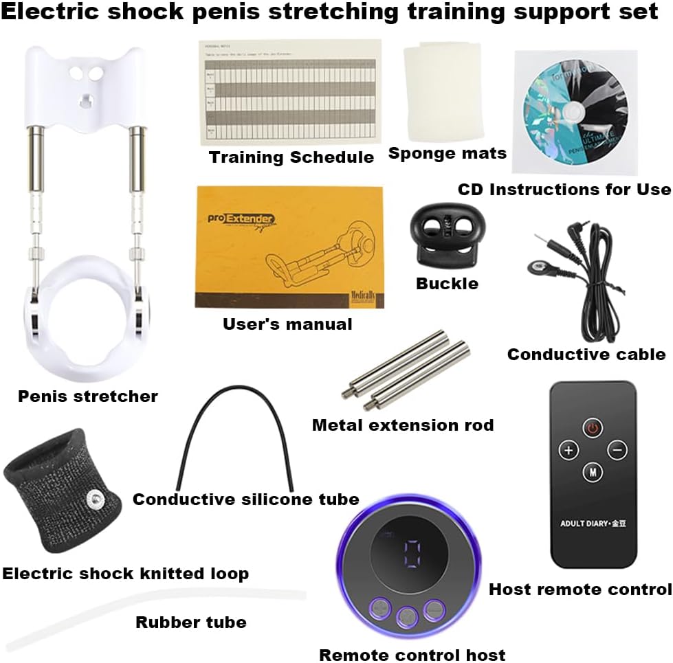 E-stim Penis Glans Extender Enlargement Stimulator System Set