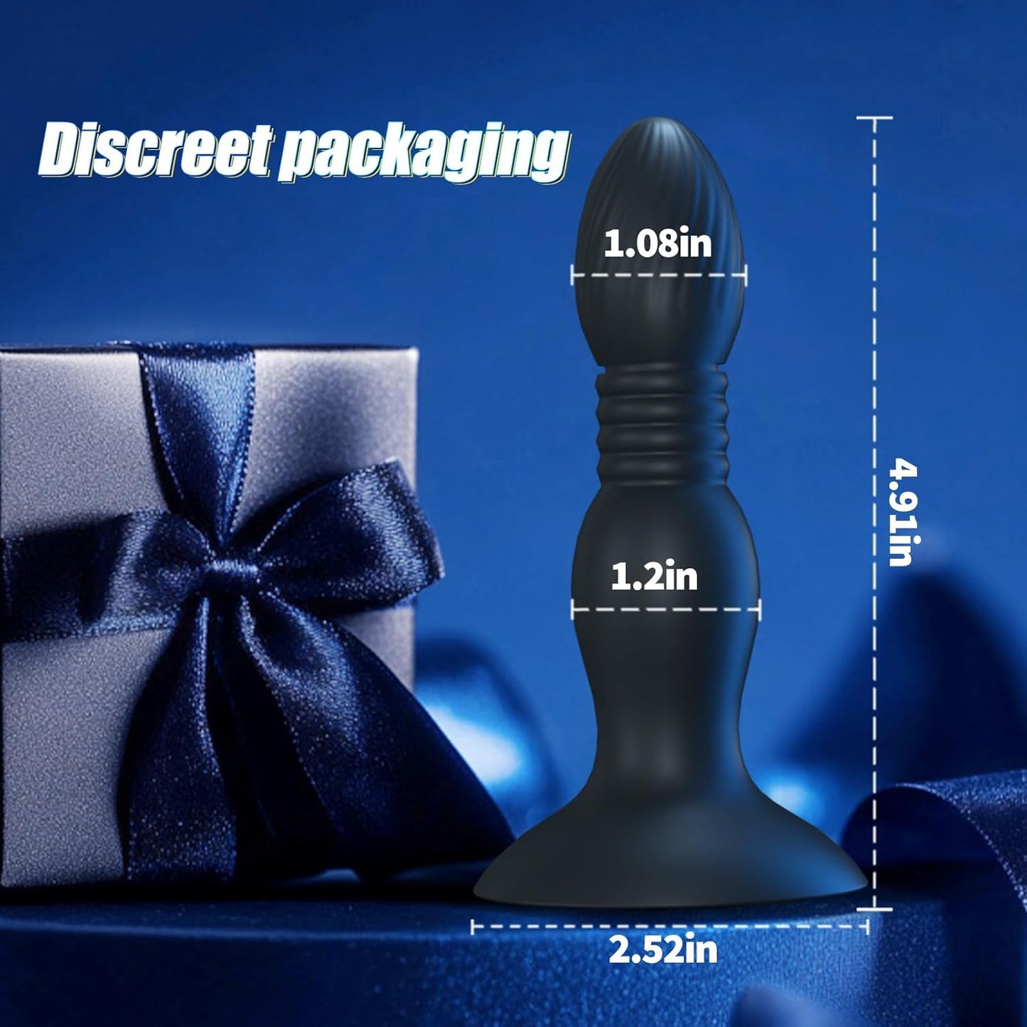 Thrusting Vibrating Anal Plug Prostate Massager Butt Plug with 10 Powerful Modes