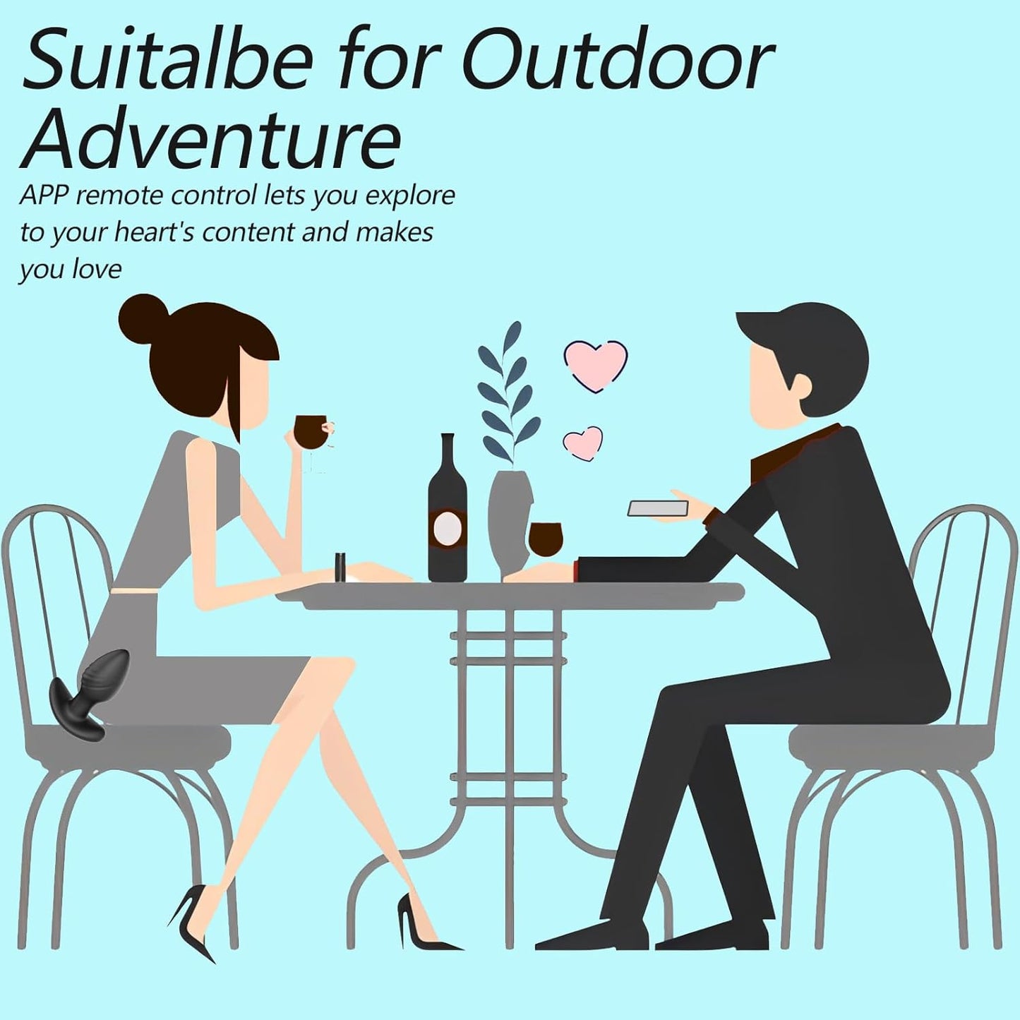 APP Control Classic Anal Vibrator Butt Plug with 360° Rotation & 9 Vibration Modes