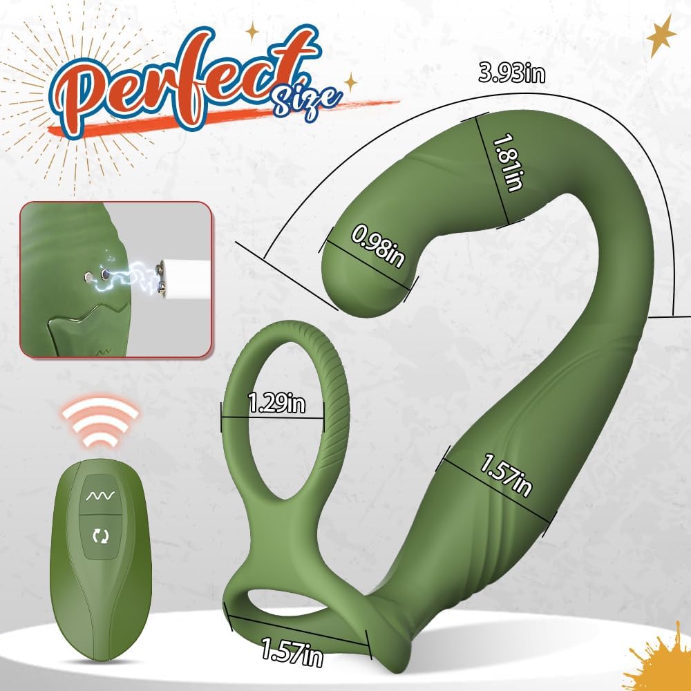 360° Rotating Butt Plug Anal Vibrators Prostate Massager with 10 Powerful Vibrating