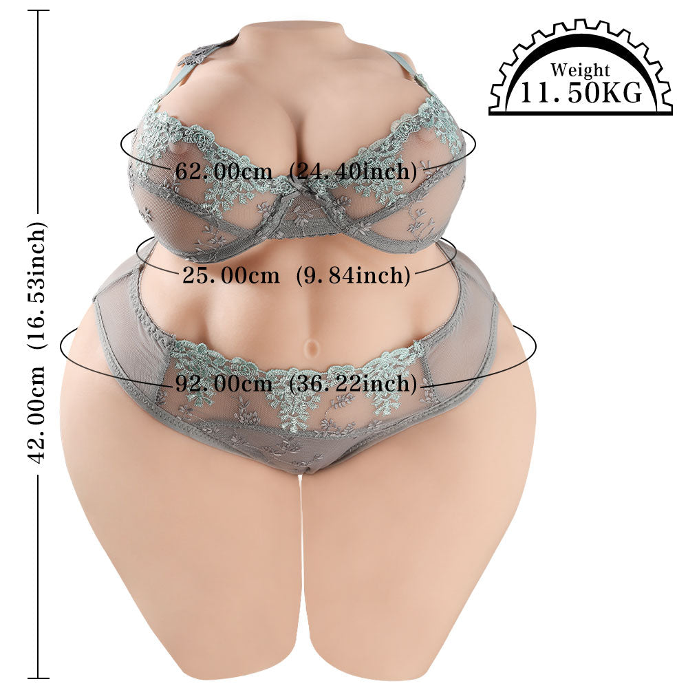 Alma - 27.56LB BBW Lifelike Adult Male Realistic Torso Sex Doll