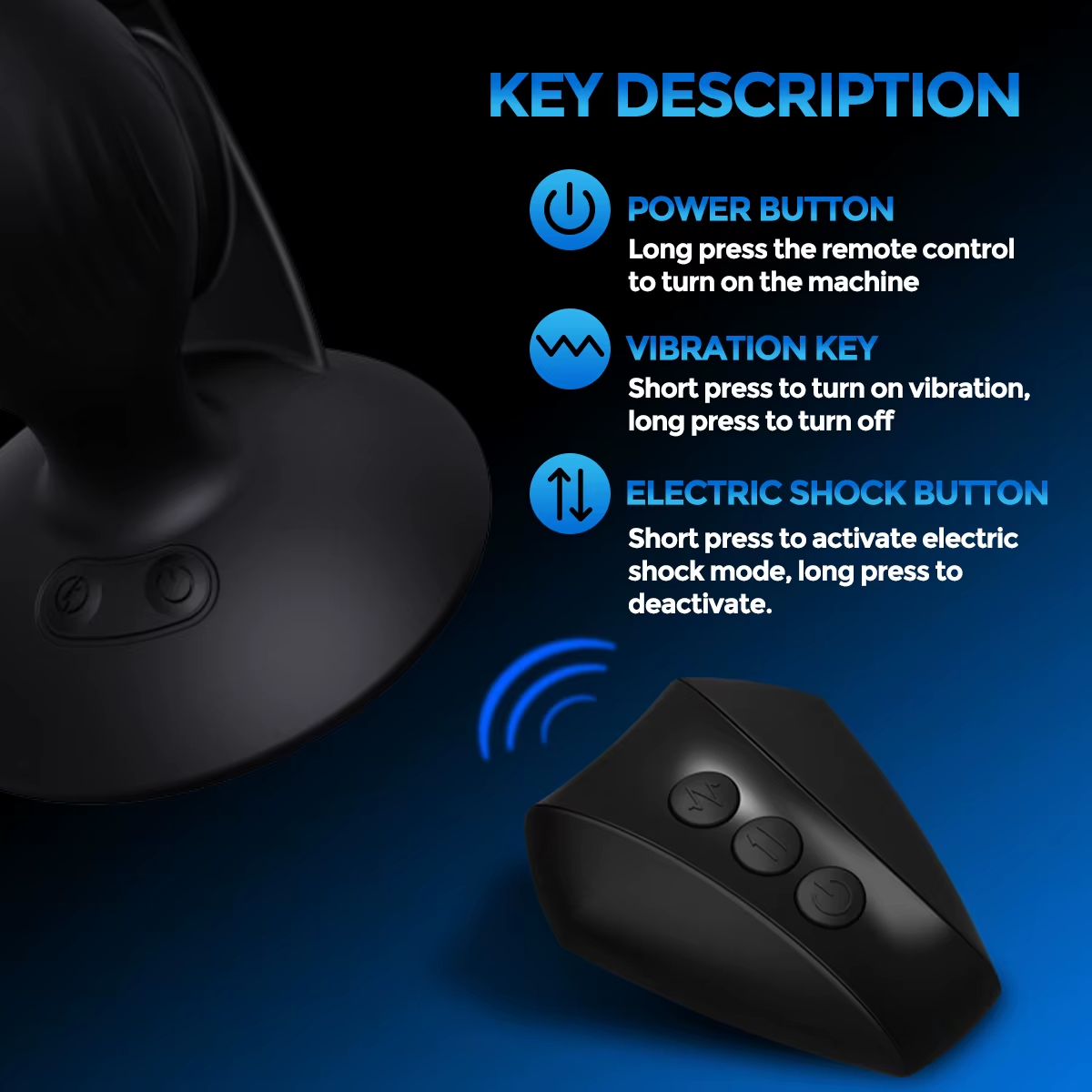 E-stim Pulse Anal Beads Butt Plug Vibrator SM Sex Toys