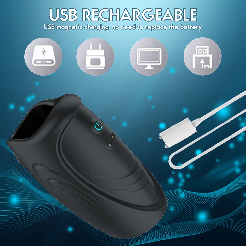 3 IN 1 Penis Trainer vibrator Glans Massager Masturbator with 10 Vibration Modes