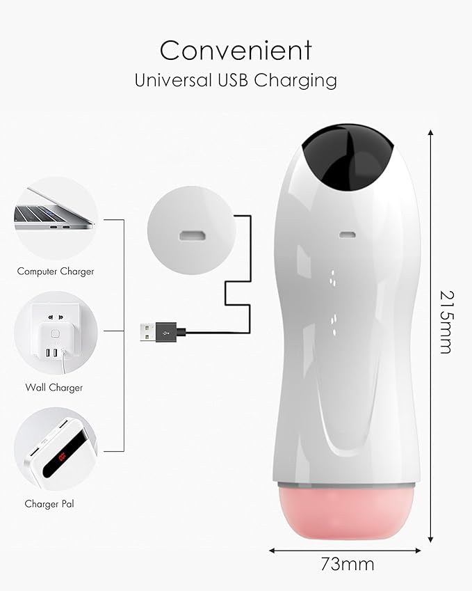 Realistic Vibrating Stroker Male Masturbator with LCD and 8 Vibration Modes