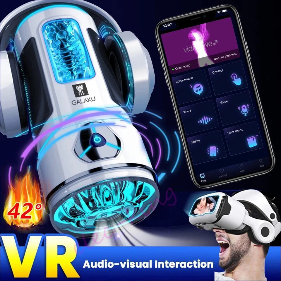 Automatic Masturbator Penis Trainer Vibrator Stroker with 10 Vibration Modes