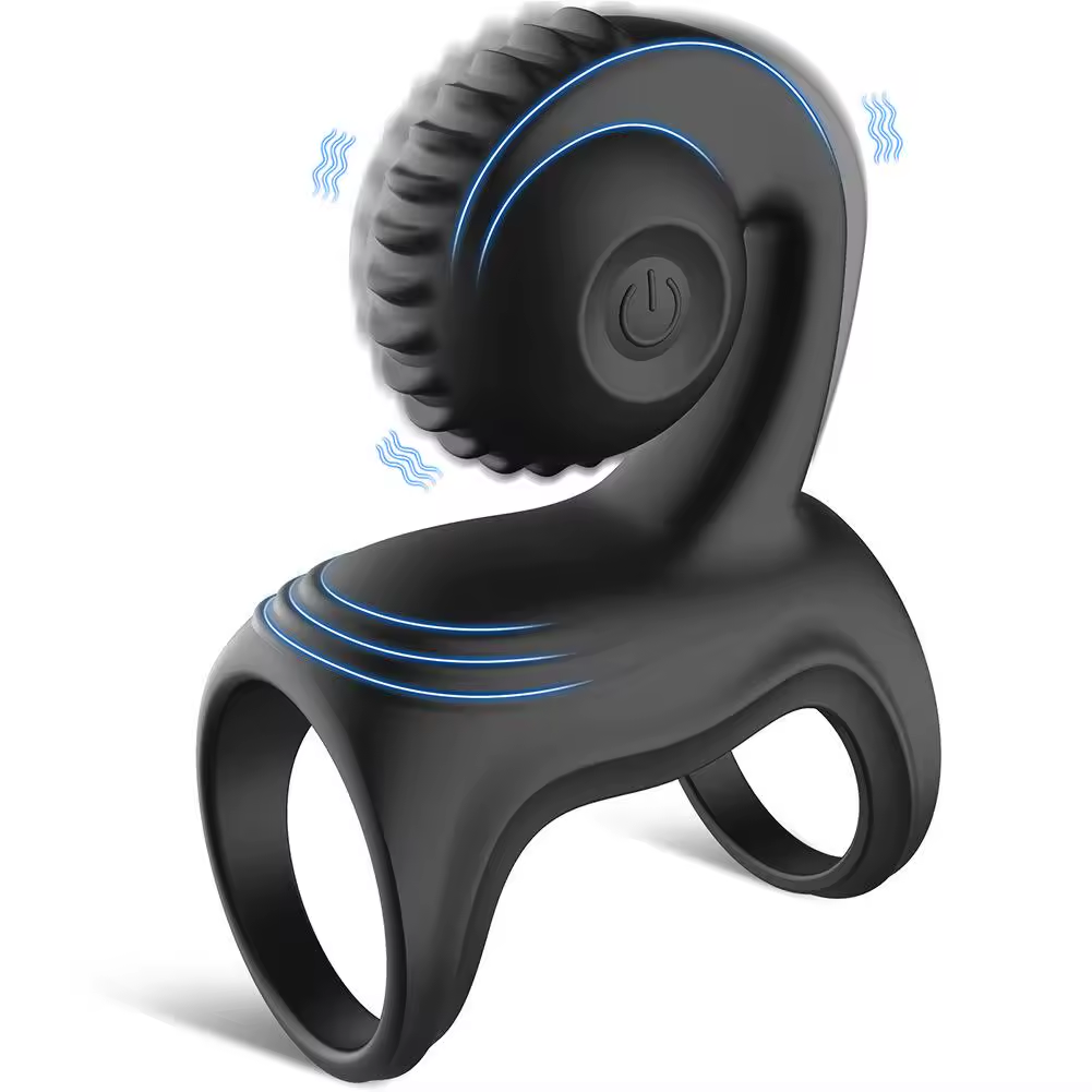 Snail-Shaped Cock Ring Penis Trainer Masturbator with 10 Powerful Vibrations