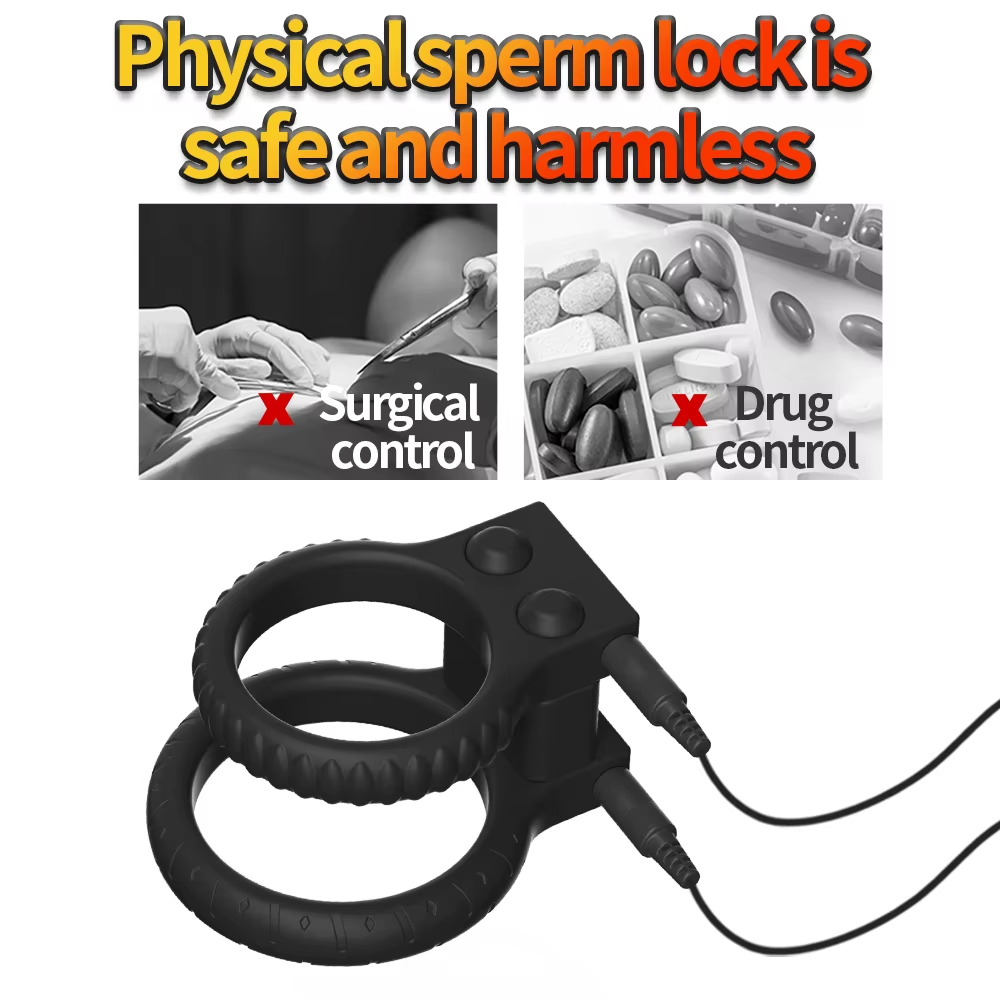 Electric Shock Lock Cock Ring Penis Trainer Stimulator Delay Ejaculation