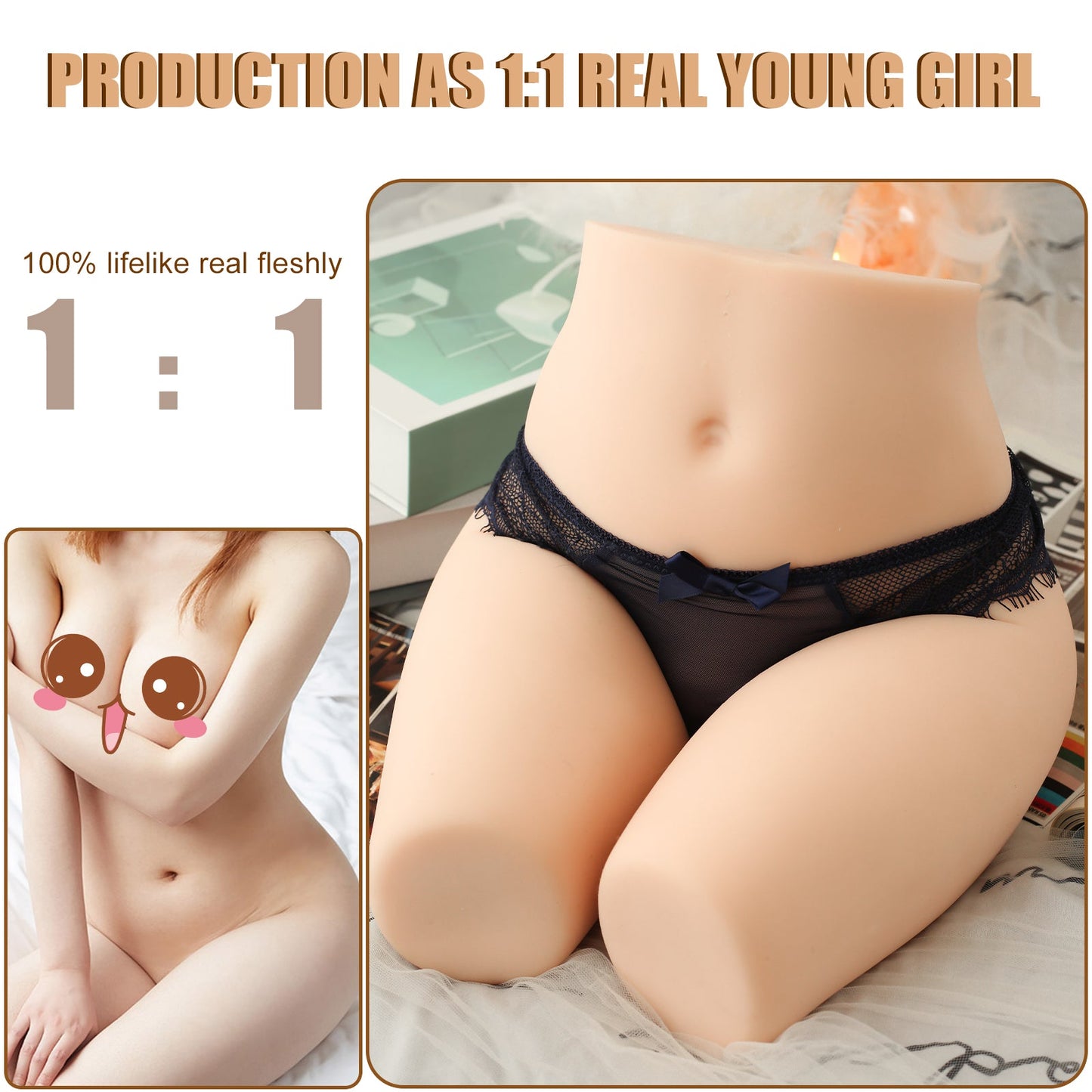 Ember - 15LB Torso Sexy Doll With Legs, Skin With Real Texture
