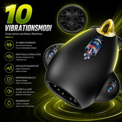 Electric Glans Vibrator Penis Trainer Masturbator with 10 Vibration Modes