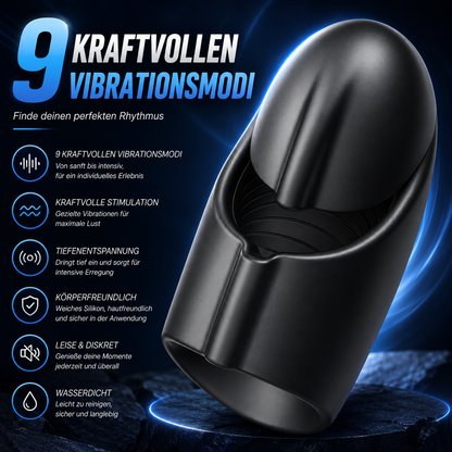 Automatic Penis Vibrator Glans Trainer Stimulator with 9 Powerful Vibration Modes