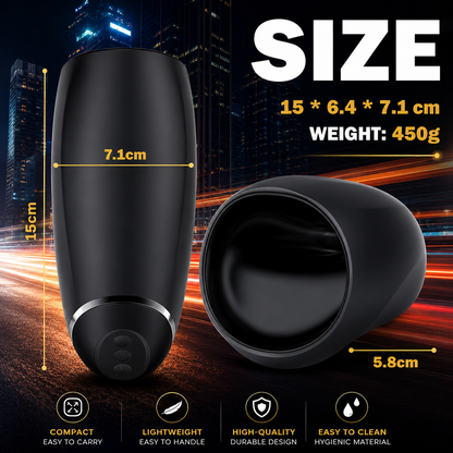 Auto Oral Penis Trainer Vibrator Masturbator with 7 Thrusting & 14 Vibration Modes
