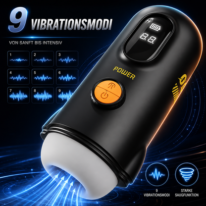 Automatic Masturbator Penis Trainer Blowjob Machine with 9 Vibration & Suction Modes